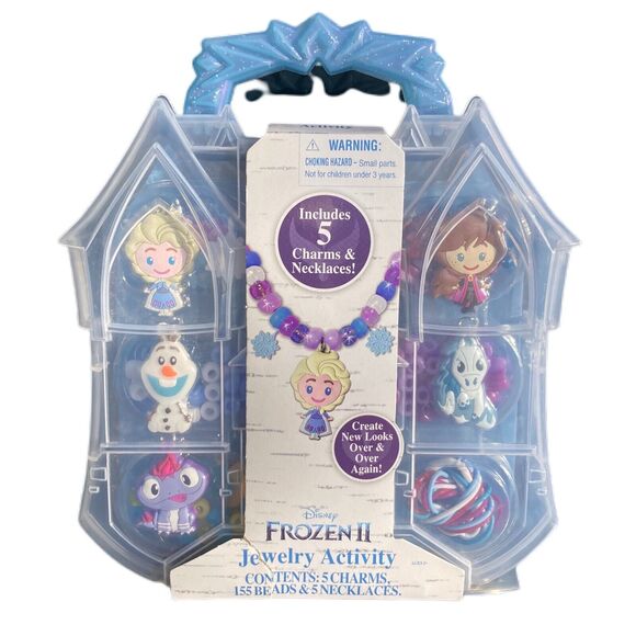 Disney Frozen 2 Jewelry Activity Kit & Castle Carry Case READ Necklace Tara Toys - Picture 1 of 5